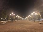 The big park near my apartment, at night 