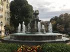 A beautiful fountain in the center of Granada