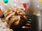 Technically this isn't a potsticker but something my family and I call a "beef cake". You wrap a juicy beef patty in dumpling skin and then fry it on both sides. It is a popular Taiwanese street food snack! 