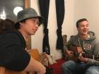 Michael and Zhi-en came over to my apartment one day for dinner. They then played songs on the guitar for us! 