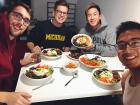 It's become our tradition to make dinner together every Monday night. This week we made our version of the Korean "Bibimbap"!