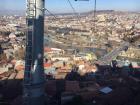 All aboard the aerial cable car for a bird's-eye view of Tbilisi!