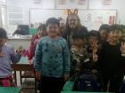 My third grade class at Rui Feng Elementary stopped for a quick picture on Halloween after class!