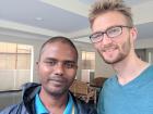 He delivered a package to my apartment, then asked for a picture with me!