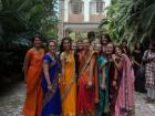My friends enjoyed wearing Indian saris for a day