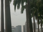 The RSAF (Republic of Singapore Air Force) flew in military formation over the marina