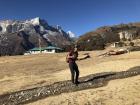 My friend Subash showing me around the Syangboche airport and nearby helipads