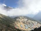 The clouds started rolling in over Namche early this afternoon