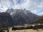 Looking out from a field above Namche and turning 180 degrees from Everest and Ama Dablam are these beautiful mountains