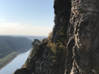 A view of the Elbe from the Sandstone Mountains