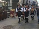 Followed by a band of bagpipers down the streets of Lugo