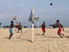 During a beach trip some of the guys wanted to show us how serious they are about volleyball 
