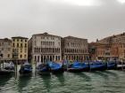 Gondolas, a type of boat very common in Venice