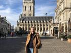 Me in front of the Ghent belfry in Belgium