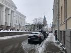 There are few parking spaces in Tartu, so drivers usually just park on the sidewalks