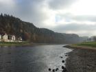 The Elbe River - you can see how low the water is 