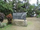 The National Park sign before entering to see the whales.