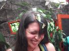 While I was holding a tree frog for the first time, she surprised me by jumping on my head!