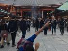 Believe it or not, dabbing in front of this temple in Asakusa was one of my assignments!