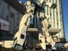 This robot is named Unicorn Gundam. It stands about 80 feet!