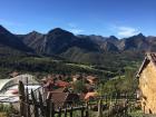 The mountains surrounding the small village of Ladines