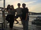 My friends and me hanging out by the Yangze River in Wuhan