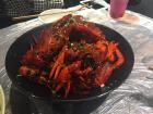 The spicy crawfish before we dug in