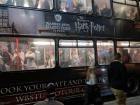 Many buses that go to attractions are decorated like this one, which travels from London to the Harry Potter Studio Tour 