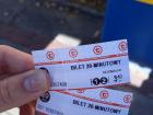 Buying two bus tickets costs about $2!