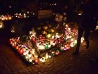 Look at all of the beautiful candles displayed for All Souls' Day!
