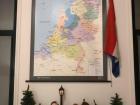 My friend's wall with a massive Dutch map on it. 