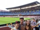 Guess where are? The stadium of F.C. Barcelona! In the middle is my best friend from home.