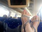 Relaxing on the bus ride to Nerja, Spain (the beach)