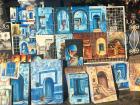 The artwork in Chefchaouene (the Blue City) is beautiful