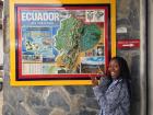 While going into the store to find a map of Ecuador, I saw a nicely framed picture that shows the difference in the elevation levels of Ecuador