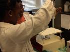 Look! This is how careful and attentive you have to be for experiments in a lab
