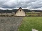 This is a copy of what the Incan homes looked like in the past, with bricks and a roof all stacked on top of rocks