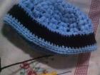 Here is a picture of one of Marcela's nicely knitted hats. She likes to do this in her free time.
