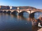 The Vltava River through Prague is a highway for private and public boats