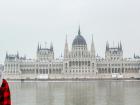 The beautiful Hungarian Parliament Building on the river in Budapest