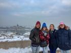 You can also see famous places across the river like the Hungarian Parliament 