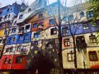 The Hundertwasserhaus is very interesting and colorful