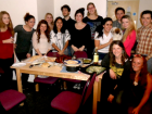 A group of Abby's friends who gathered together for a Thanksgiving celebration 