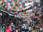 Scenes from our second trip to Nepal: a busy street in the tourist area of Thamel, Kathmandu 