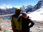Abby and Josh trekking in Nepal
