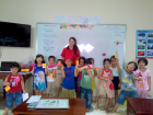 Abby with her class in Vietnam