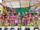 Angélica's dance team after performing in Mallasa 