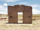 The ancient Sun Gate at Tiwanaku 
