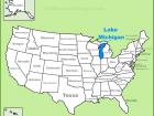 Lake Michigan on the Map http://ontheworldmap.com/usa/lake/lake-michigan/