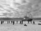 Like Shackleton before us, we played a game of soccer on the ice to ring in the new year at the bottom of the planet